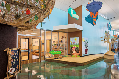 Library inside Educare building