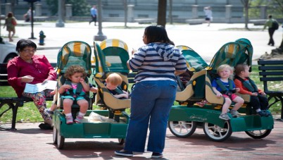 Women with strollers